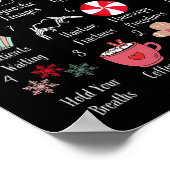 Funny 12 Days Of Radiology Christmas Radiate Xray  Poster (Ecke)