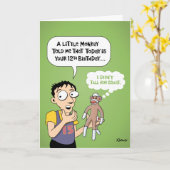 Funny 12. Geburtstag Karte (Gelbe Blume)