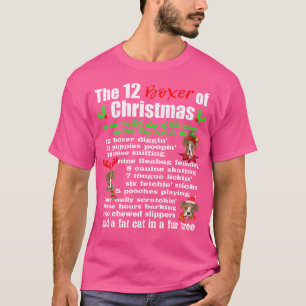 Funny 12 Tage Weihnachten Boxer Hund Gif T-Shirt