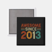 Funny 12 Year Old Awesome Since 2013 Birthday Son Magnet (Vorderseite/Rückseite)