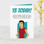 Funny 13. Geburtstag | Dreizehnte Girl Teenager Karte (Gelbe Blume)