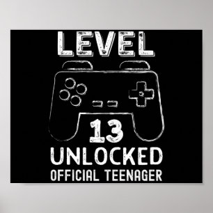 Funny 13. Geburtstag Stufe 13 unverschlossene Spie Poster