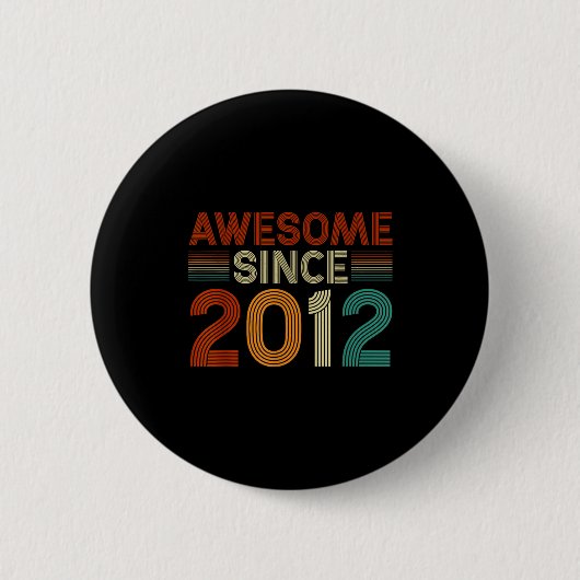 Funny 13 Year Old Awesome Since 2012 Birthday Son Button (Vorderseite)