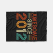 Funny 13 Year Old Awesome Since 2012 Birthday Son Fleecedecke (Vorderseite (Horizontal))