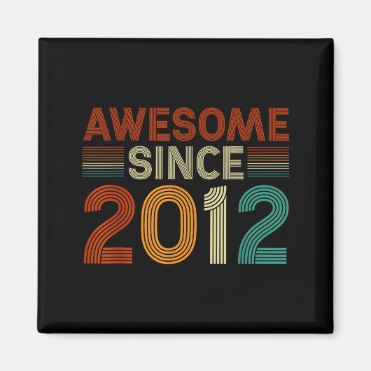 Funny 13 Year Old Awesome Since 2012 Birthday Son Magnet (Vorne)