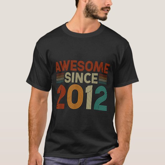 Funny 13 Year Old Awesome Since 2012 Birthday Son T-Shirt (Vorderseite)