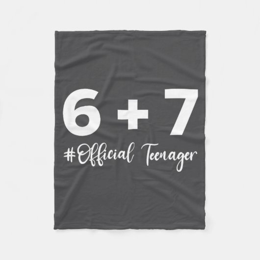 Funny 13th Birthday Teenager 6+7 Year Old Boys Kid Fleecedecke (Vorderseite)