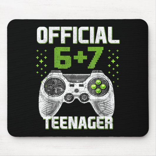 Funny 13th Birthday Teenager 6+7 Year Old Boys Kid Mousepad (Vorne)
