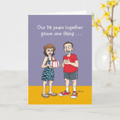 Funny 14. Hochzeitstag Karte (Gelbe Blume)