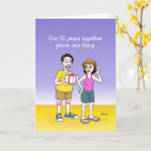 Funny 15 th Wedding Anniversary Card Karte (Gelbe Blume)