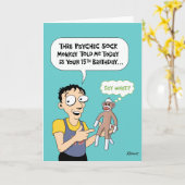 Funny 15th Birthday Karte (Gelbe Blume)