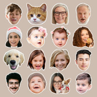 Funny 16 Fotos Custom-Cut Vinyl Sticker