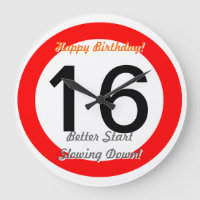 Funny 16. Geburtstag Joke 16 Road Sign Speed Limit