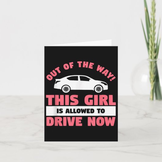 Funny 16th Birthday Driving Quote For A New Licens Karte (Vorderseite)