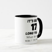 Funny 17th Anniversary Coffee Mug Sarcastic Gift Tasse (VorderseiteRechts)