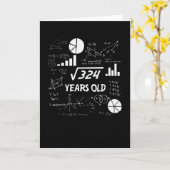 Funny 18 Birthday Gift Math Square Root Karte (Gelbe Blume)