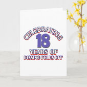 FUNNY 18-jährige Geburtstagsdesigns Karte (Gelbe Blume)