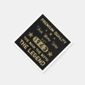 Funny 1943 Birthday Man Myth Legend Serviette (Ecke)