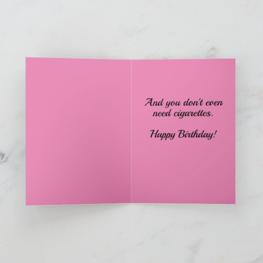 Funny 1950er Jahre Frauen, die Smokin' heißer Gebu Karte (Innenseite)