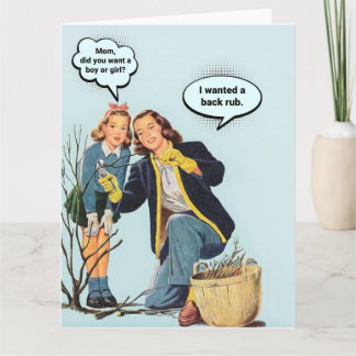 Funny 1950s Hausfrau Karte