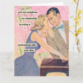 Funny 1950s Hausfrau Karte (Gelbe Blume)