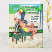 Funny 1950s Hausfrau Karte (Gelbe Blume)