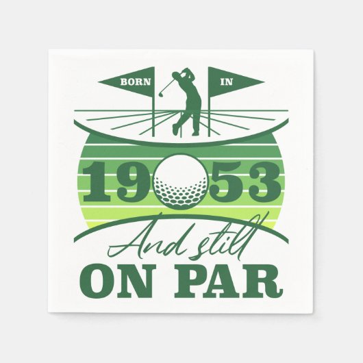 Funny 1953 Golfer 70. Geburtstag Serviette (Vorderseite)
