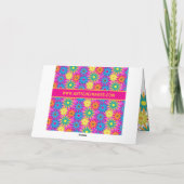 Funny 1960er Blume Power Happy Hippie Birthday Karte (Rückseite)