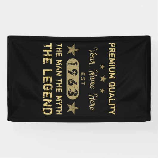Funny 1963 Birthday Man Myth Legend Banner (Horizontal)