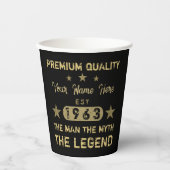 Funny 1963 Birthday Man Myth Legend Pappbecher (Vorderseite)