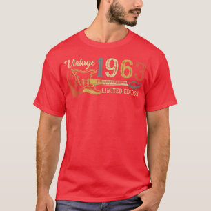 Funny 1963 Geburtstagsgeschenk für Männer Guitar L T-Shirt