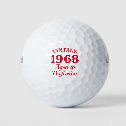 Funny 1968 Alter bis Vollkommenheit 50. Geburtstag Golfball (Vorderseite)