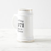 Funny 1971 weiße Bierstein Geschenk für 50. Geburt Bierglas (Vorderseite Links)