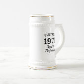 Funny 1971 weiße Bierstein Geschenk für 50. Geburt Bierglas (VorderseiteRechts)