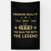 Funny 1973 Birthday Man Myth Legend Banner (Vertikal)