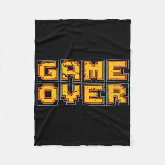 Funny 1980s Retro Video Game Arcade Nostalgia Game Fleecedecke (Vorderseite)