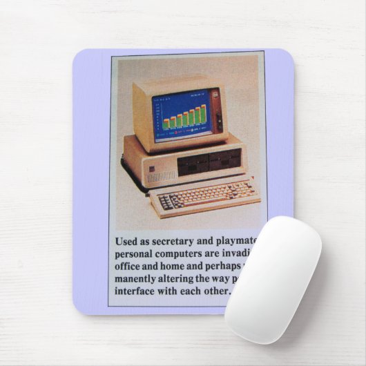 Funny 1981 Personal Computer Blurb Mousepad (Mit Mouse)
