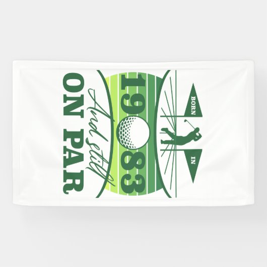 Funny 1983 Golfer 40. Geburtstag Banner (Horizontal)