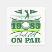 Funny 1983 Golfer 40. Geburtstag Serviette (Vorderseite)
