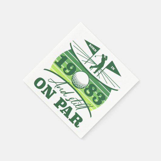 Funny 1983 Golfer 40. Geburtstag Serviette (Ecke)