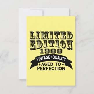 Funny 1988 Birthday Card Limited Edition Dankeskarte