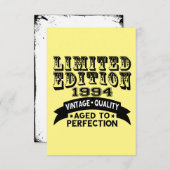 Funny 1994 Birthday Card Limited Edition Dankeskarte (Vorne/Hinten)