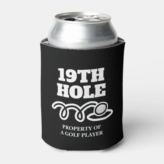 Funny 19. Loch Golf Spaß Geschenkgetränk Bier Dosenkühler (Kanne Vorderseite)