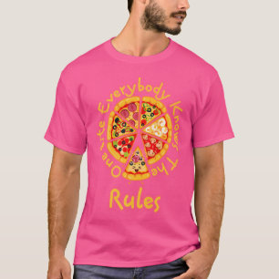 Funny 1 ein Biss, jeder weiß Regeln Pizza Essen T-Shirt