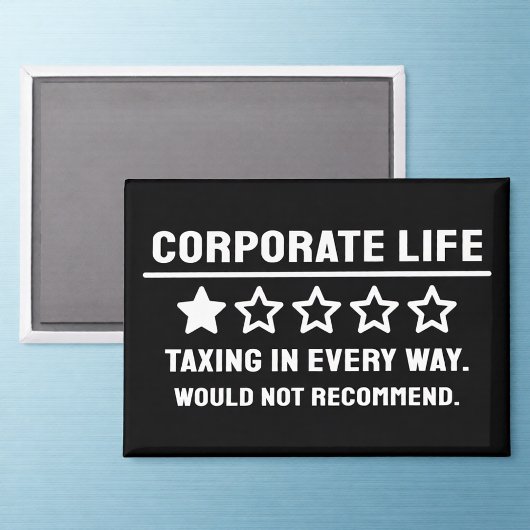Funny 1-Star Corporate Life Review Kühlschrankmagn Magnet