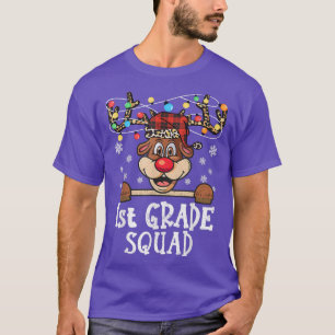 Funny 1grade Squad Rentier Weihnachtslehrer X T-Shirt