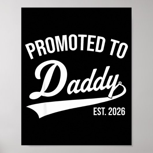 Funny 1st Time Dad Est 2026 New Dad New First Fath Poster (Vorne)