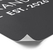 Funny 1st Time Grandma Est 2026 New Grandma  Poster (Ecke)