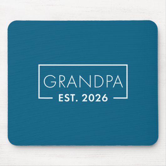Funny 1st Time Grandpa Est 2026 New Grandpa  Mousepad (Vorne)