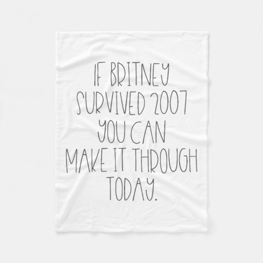 Funny 2007 Britney Motivational  Fleecedecke (Vorderseite)